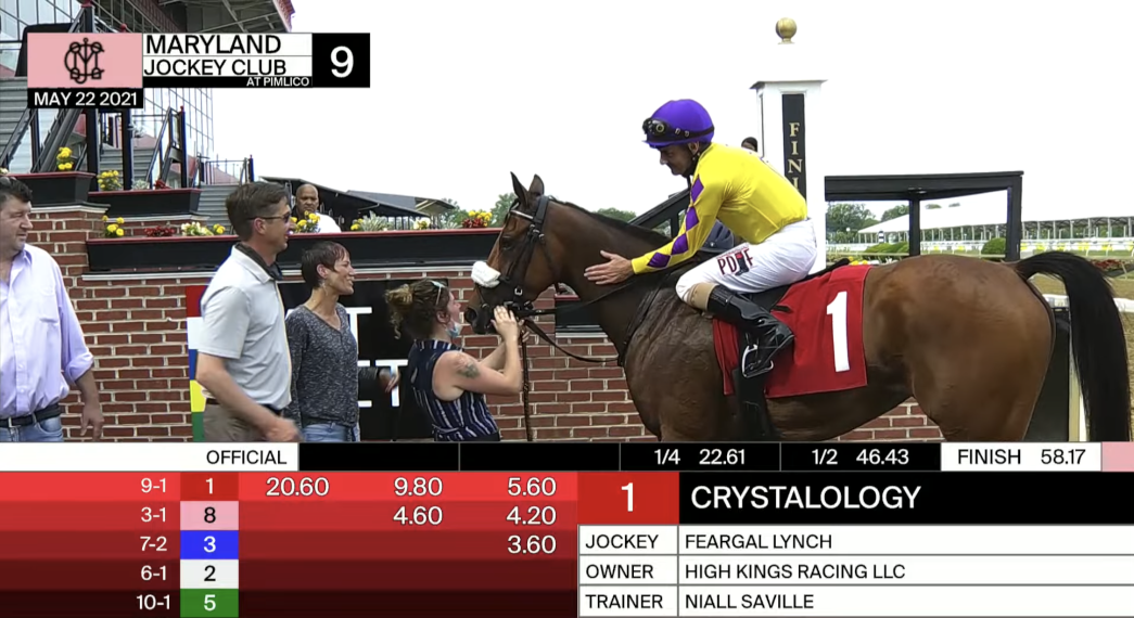 crystalology win at pimlico